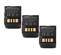 EXTENSILO 3x Batteries compatible avec JVC GZ-MG70, GZ-MG77 appareil photo, reflex numérique (1500mAh, 7,4V, Li-ion)