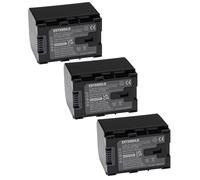EXTENSILO 3x Batteries compatible avec JVC GZ-MG980-S, GZ-MS110, GZ-MS110BEK, GZ-MS110BEU appareil photo, reflex numérique (2670mAh, 3,6V, Li-ion)