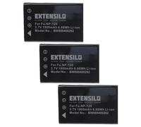 EXTENSILO 3x Batteries compatible avec Lawmate DV500 portable digital video recording, PV1000 appareil photo, reflex numérique (1800mAh, 3,7V, Li-ion)
