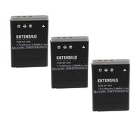 EXTENSILO 3x Batteries compatible avec Maginon Slimline X4, X5, X6, XS7, X50, X60 appareil photo, reflex numérique (800mAh, 3,7V, Li-ion)