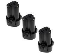 EXTENSILO 3x Batteries compatible avec Makita JV100, JV100DW, JR102D, JR102DZ, JR102DWE outil électrique (2500 mAh, Li-ion, 10,8 V)