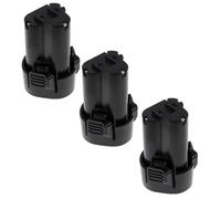 EXTENSILO 3x Batteries compatible avec Makita ML100W, ML101, MR051, ML101W, MU01, MR051W outil électrique (2500 mAh, Li-ion, 10,8 V)