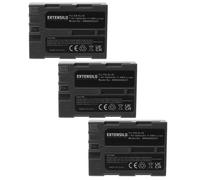 EXTENSILO 3x Batteries compatible avec Nikon D50, D100, D100 SLR, D200, D300, D300s, D70, D700 appareil photo (1600mAh, 7,4V, Li-ion, noir)