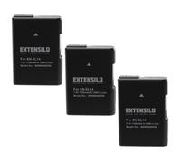 EXTENSILO 3x Batteries compatible avec Nikon DSLR D3100, D3200, D3300 appareil photo, reflex numérique (1100mAh, 7,4V, Li-ion) avec