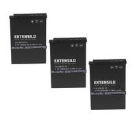 EXTENSILO 3x Batteries compatible avec Nikon Keymission 170, 360 appareil photo, reflex numérique (1000mAh, 3,7V, Li-ion)