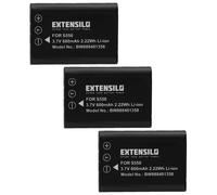 EXTENSILO 3x Batteries compatible avec Olympus Stylus FE-370 appareil photo, reflex numérique (600mAh, 3,7V, Li-ion)