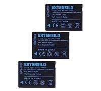 EXTENSILO 3X Batteries Compatible avec Panasonic Lumix DMC-3D1, DMC-TZ10, DMC-TZ18, DMC-TZ20 Appareil Photo, Reflex numérique (890mAh, 3,6V, Li-ION)