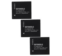 EXTENSILO 3x Batteries compatible avec Panasonic Lumix DMC-FS6PC, DMC-FS6R, DMC-FS6S appareil photo, reflex numérique (1000mAh, 3,7V, Li-ion)