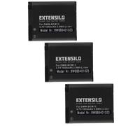 EXTENSILO 3x Batteries compatible avec Panasonic Lumix DMC-FT5, DMC-FT5A, DMC-FT5D, DMC-FT5K appareil photo, reflex numérique (1050mAh, 3,7V, Li-ion)