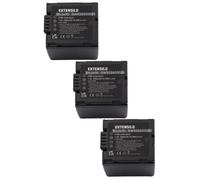 EXTENSILO 3x Batteries compatible avec Panasonic VDR-M55, VDR-M70, VDR-M75, VDR-M95 appareil photo, reflex numérique (2500mAh, 7,4V, Li-ion)