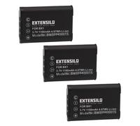 EXTENSILO 3x Batteries compatible avec Sony Cybershot DSC-RX100M5, DSC-RX100M3, DSC-RX100M4 appareil photo, reflex numérique (1100mAh, 3,7V, Li-ion)