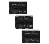EXTENSILO 3x Batteries compatible avec Sony D-SLR A100, DSC-S70, DSC-S75, DSC-S85, HDR-SR1 appareil photo, reflex numérique (3200mAh, 7,4V, Li-ion)