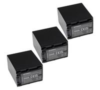 EXTENSILO 3x Batteries compatible avec Sony HDR-CX130, HDR-CX130E, HDR-CX130EB, HDR-CX130EL appareil photo, reflex numérique (3090mAh, 7,4V, Li-ion)