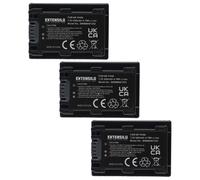 EXTENSILO 3x Batteries compatible avec Sony HDR-TG7, HDR-TG7VE, HDR-TG1, HDR-TG1E appareil photo, reflex numérique (650mAh, 7,2V, Li-ion)