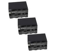 EXTENSILO 3x Batteries compatible avec Sony MiniDV CCD-TRV3000, CCD-TRV35, CCD-TRV36 appareil photo, reflex numérique (6600mAh, 7,4V, Li-ion)