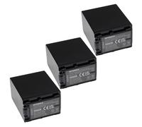 EXTENSILO 3x Batteries compatible avec Sony NEX-VG900, NEX-VG900E, NEX-VG30H, NEX-VG30EH appareil photo, reflex numérique (3090mAh, 7,4V, Li-ion)