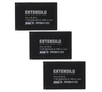 EXTENSILO 3x Batteries remplacement pour Canon LP-E12 pour appareil photo, reflex numérique (820mAh, 7,4V, Li-ion)