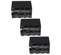 EXTENSILO 3x Batteries remplacement pour Grundig BP-10, BP-8, BP-9 pour appareil photo, reflex numérique (7800mAh, 7,4V, Li-ion)