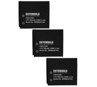 EXTENSILO 3X Batteries Remplacement pour Kodak Klic 7001 pour Appareil Photo, Reflex numérique (700mAh, 3,7V, Li-ION)
