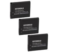 EXTENSILO 3x Batteries remplacement pour Leica BP-DC14, BP-DC14E pour appareil photo, reflex numérique (770mAh, 3,7V, Li-ion)