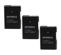 EXTENSILO 3x Batteries remplacement pour Nikon EN-EL14 pour appareil photo, reflex numérique (1100mAh, 7,4V, Li-ion) avec puce d'information