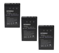 EXTENSILO 3x Batteries remplacement pour Olympus BLS-5, BLS50 pour appareil photo, reflex numérique (1000mAh, 7,4V, Li-ion) avec puce d'information