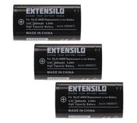 EXTENSILO 3x Batteries remplacement pour Ricoh DB-50 pour appareil photo, reflex numérique (1600mAh, 3,6V, Li-ion)