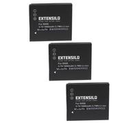 EXTENSILO 3x Batteries remplacement pour Ricoh DB-70 pour appareil photo, reflex numérique (1000mAh, 3,7V, Li-ion)