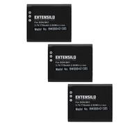 EXTENSILO 3x Batteries remplacement pour Sony NP-BK1, NP-FK1 pour caméra vidéo caméscope (770mAh, 3,7V, Li-ion)