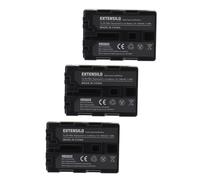 EXTENSILO 3x Batteries remplacement pour Trotec 3110003810 pour appareil photo (1600mAh, 7,4V, Li-ion)