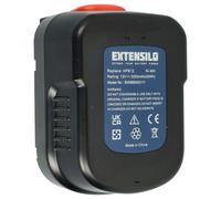 EXTENSILO Batterie compatible avec Black & Decker Firestorm FS1200D, FS1200D-2, FS1202BN outil électrique (3300 mAh, NiMH, 12 V)