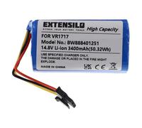 EXTENSILO Batterie remplacement pour Proscenic VR1717 pour aspirateur, robot électroménager (3400mAh, 14,8V, Li-ion)