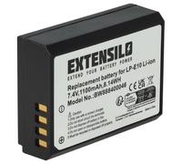 EXTENSILO Batterie Compatible avec Canon EOS 1100D, 1D X, 1D X Mark II, 2000D, 1200D, 3000D, 1300D, 1500D Appareil Photo (1100mAh, 7,4V, Li-ION)