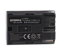 EXTENSILO Batterie compatible avec Canon EOS 50D, D10, 300D, 1D, 5D, 10D, 20D, 30D, 40D appareil photo, reflex numérique (1600mAh, 7,4V, Li-ion)