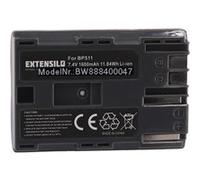EXTENSILO Batterie compatible avec Canon EOS 50D, D10, 300D, 1D, 5D, 10D, 20D, 30D, 40D appareil photo, reflex numérique (1600mAh, 7,4V, Li-ion) G