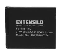 EXTENSILO Batterie compatible avec Canon IXUS 165 | 155, 275 HS, 160, 320 HS, 245 HS, 240 HS, 265, 170, 157 appareil photo (600mAh,