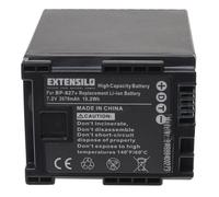 EXTENSILO Batterie compatible avec Canon Legria HF21, FS46, HF20, HF200, FS37, HF G10, FS406, FS405 caméra vidéo caméscope (2670mAh, 7,2V, Li-ion)