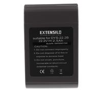 EXTENSILO Batterie compatible avec Dyson DC45, DC45 Animalpro, DC44 Exclusive, DC56, DC57 aspirateur - Type A (2500mAh, 22,2V, Li-ion)