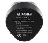 EXTENSILO Batterie compatible avec Makita CL100DW, CL100DZ, CL102DZX, DA330, DA330D outil électrique (2500 mAh, Li-ion, 10,8 V)