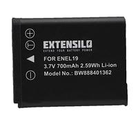 EXTENSILO Batterie compatible avec Nikon Coolpix W100, W150, S7000 appareil photo, reflex numérique (700mAh, 3,7V, Li-ion)