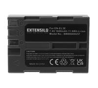 EXTENSILO Batterie compatible avec Nikon D300, D200, D300s, D700, D70, D50, D100, D70s, D90, D100 SLR, D80 appareil photo (1600mAh, 7,4V, Li-ion)
