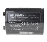 EXTENSILO Batterie compatible avec Nikon D4, Z9 appareil photo, reflex numérique (3350mAh, 10,8V, Li-ion, noir)