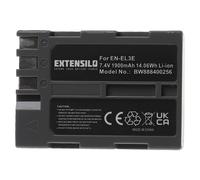 EXTENSILO Batterie compatible avec Nikon D70s, D80, D90, D900, DSLR D700 appareil photo, reflex numérique (1900mAh, 7,4V, Li-ion)