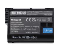 EXTENSILO Batterie compatible avec Nikon poignée alimentation MB-N11, MB-D18, MB-N10, MD-D16 (2250mAh, 7V, Li-ion), puce d'information