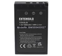EXTENSILO Batterie Compatible avec Olympus Pen E-PL7, E-PL8, E-PL9, E-PM1, E-PM2 Appareil Photo (1000mAh, 7,4V, Li-ION), Puce d'information