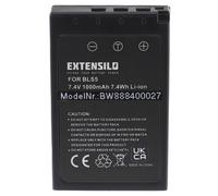 EXTENSILO Batterie compatible avec Olympus Pen E-PL7, E-PL8, E-PL9, E-PM1, E-PM2 appareil photo (1000mAh, 7,4V, Li-ion), puce d'information