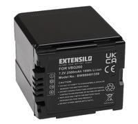 EXTENSILO Batterie compatible avec Panasonic HDC-SD9, HDC-SX5, HDC-SDT750, HDC-TM350, HDC-SD707 caméra vidéo caméscope (2500mAh, 7,2V, Li-ion, noir)