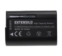 EXTENSILO Batterie compatible avec Panasonic Lumix DC-G9 II, DC-GH5, DC-G9, DC-GH6, DC-S5, DC-GH5 II, DC-GH5S appareil photo (2250mAh, 7,2V, Li-ion)