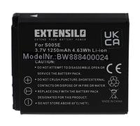 EXTENSILO Batterie Compatible avec Panasonic Lumix DMC-FX01 | DMC-FX07, DMC-FX10 appareil photo, reflex numérique (1250mAh, 3,7V, Li-ion)