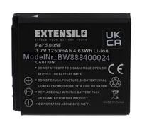 EXTENSILO Batterie compatible avec Panasonic Lumix DMC-FX3, DMC-FX8, DMC-FX9, DMC-FX50 appareil photo, reflex numérique (1250mAh, 3,7V, Li-ion)